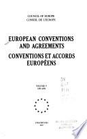 Conventions Et Accords Européens
