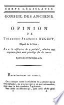 CORPS LÉGISLATIF. CONSEIL DES ANCIENS