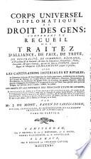 Corps universel diplomatique du droit des gens