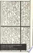 Corpus des inscriptions arabes et turques de l'Algérie