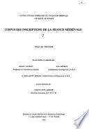Corpus des inscriptions de la France médiévale.