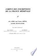 Corpus des inscriptions de la France médiévale