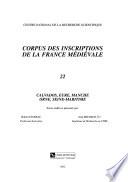 Corpus des inscriptions de la France médiévale