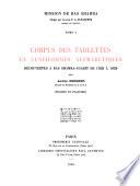 Corpus des tablettes en cunéiformes alphabétiques découvertes à Ras Shamra-Ugarit de 1929 à 1939: Figures et planches