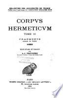 Corpus Hermeticum: Fragments extraits de Stobée I-XXII