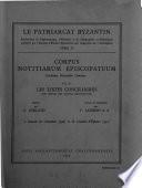 Corpus Notitiarum Episcopatuum Ecclesiae Orientalis Graecae: Bd. Die Genesis der Notitia Episcopatuum. Fasc. 1-2
