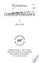 Correspondance: 1800-1821