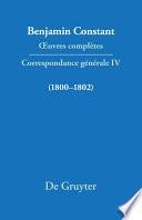 Correspondance 1800–1802