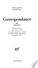 Correspondance: 1904-1944