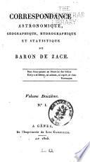 Correspondance astronomique, geographique, hydrographique et statistique