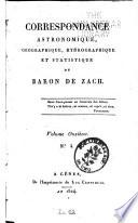 Correspondance astronomique, geographique, hydrographique et statistique
