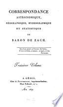 Correspondance astronomique, géographique, hydrographique et statistique
