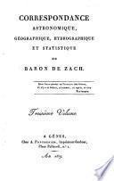 Correspondance astronomique, géographique, hydrographique et statistique