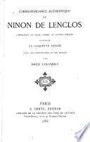 Correspondance authentique de Ninon de Lenclos