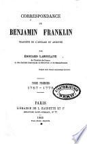 Correspondance de Benjamin Franklin