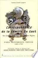 Correspondance de la famille Du Guet