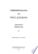 Correspondance de Paul Gauguin