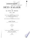 Correspondance des deys d'Alger