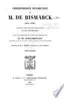 Correspondance diplomatique de m. de Bismarck (1851-1859)
