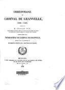 Correspondance du Cardinal de Granvelle