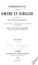 Correspondance entre Goethe et Schiller