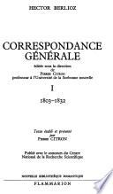 Correspondance générale: 1803-1832