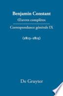 Correspondance générale 1813–1815