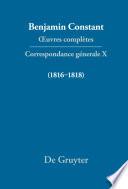 Correspondance générale 1816–1818
