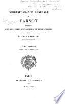 Correspondance générale de Carnot