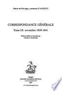 Correspondance générale