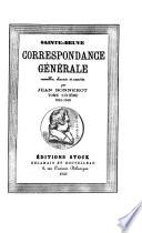 Correspondance générale, recueillie, classée et annotée par Jean Bonnerot