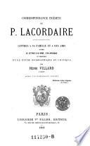 Correspondance inédite du P. Lacordaire