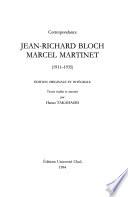 Correspondance J-R. Bloch―M. Martinet