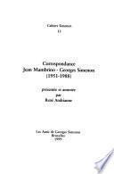 Correspondance, Jean Mambrino-Georges Simenon (1951-1988)
