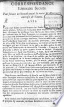 Correspondance littéraire secrète