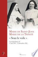 Correspondance Marie de la Trinité - Marie de Saint-Jean -