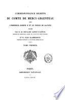 Correspondance secrète du Comte de Mercy-Argenteau avec l'Empereur Joseph II et le prince de Kaunitz