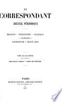 Correspondant et la Revue de France reunis