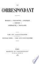 Correspondant et la Revue de France reunis