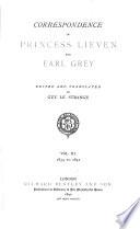 Correspondence of Princess Dorothea Lieven and Earl Grey