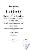 Correspondenz von Leibniz mit der Prinzessin Sophie