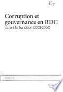 Corruption et gouvernance en RDC durant la transition (2003-2006)