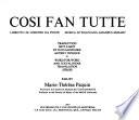 Cosi Fan Tutte. Libretto. English, French & Italian