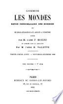 Cosmos, Les Mondes; revue hebdomadaire des sciences et de leurs applications