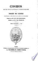 Cosmos; revue encyclopedique hebdomadaire des progres des sciences et de leurs applications aux arts et a l'industrie