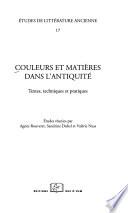 Couleurs et matières dans l'antiquité