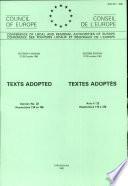 Council of Europe Sixteenth Session 27-29 October 1981 Texts Adopted Opinion No.22 Resolutions 119 to 126