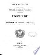 Cour des pairs. Affaire du mois d'avril 1834