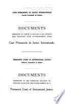 Cour permanente de justice internationale, Comité consultatif de juristes