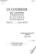 Courrier du centre international d'études poétiques